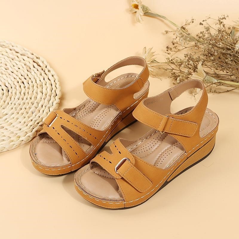 Klettverschluss-Schnallen-Sandalen für Damen