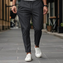 Valerius™-Hose in Schneiderkunst mit Komfort-Schnitt / Minimalismus auf hohem Niveau! in Schwarz
