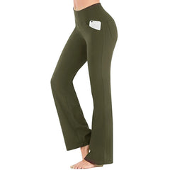 Valentina® | Elastische Schlaghose mit hoher Taille in Armeegrün