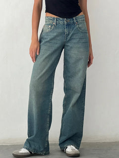 Tiana™ Wide-Leg Jeans in Nostalgisches Blau