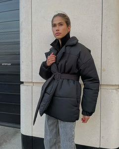 Dulcian - Pufferjacke - Mit Gürtel in Schwarz