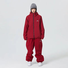 Unisex Stilvoll Skianzug | Zweiteiliges Set in Rot