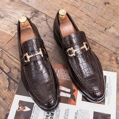 Stellan - Premium-Loafer mit Schnalle in Braun