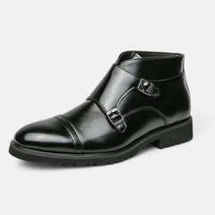 Patrizio™ | Herren Monk Strap Stiefeletten aus Premium-Ecopelle in Schwarz