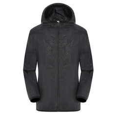 Unisex Wasserdichter Trenchcoat | Mit Kapuze in Schwarz
