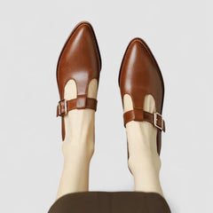 Nelly® | Orthopädische Mary Jane Schuhe in Braun