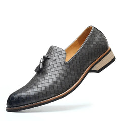 Herren Komfort Slip-On Loafer mit Absatz in Grau