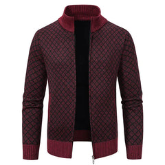 Nathan - Strickjacke in Weinrot