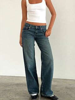Tiana™ Wide-Leg Jeans in Gewaschenes Blau