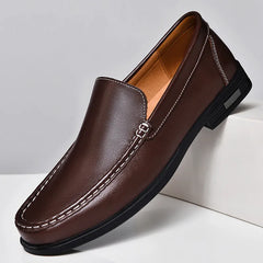 Dane Echtes Leder Slipper in Braun