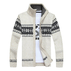 Jacob | Zip-Up Vintage Cardigan in Weiß