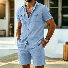 Lasse | Leinen-Set für Herren (1+1 GRATIS) in Himmelblau