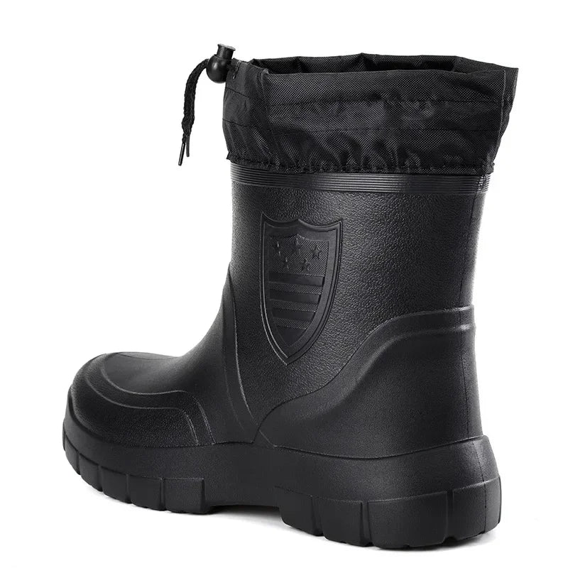 Herren Gefütterte Gummistiefel | Schwarz