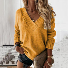 Jacinth - Strickpullover - V-Ausschnitt in Gelb