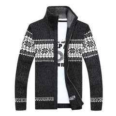 Jacob | Zip-Up Vintage Cardigan in Grau