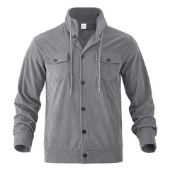 Velkor™ Jacke mit Gerippter Textur und Raffinierter Ausstrahlung in Hellgrau