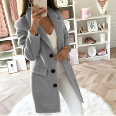 Tina - Eleganter Herbst- und Winterjacke in Grau