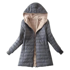 Elise | Gepolsterte Winterjacke in Grau