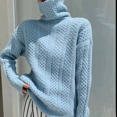 Philine - Rollkragenpullover in Blau