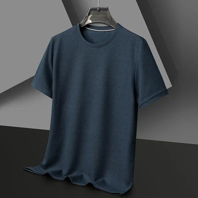 Herren Texturiert Kurzarm T-Shirt | Rundhals