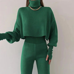 Caitronia - Pullover- und Hosen-Set in Grün