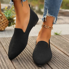 Ballettschuhe aus Stretch-Strick für Frauen in Schwarz