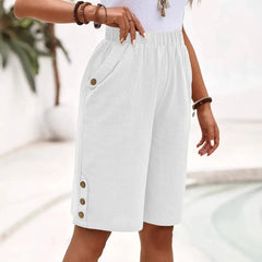 Valentina | Lässige Passform Shorts in Weiß