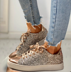 Mara - Luxuriöse Glitzerschuhe in Gold