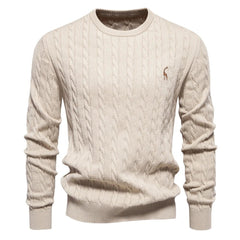 Moritz | Warmer Herrenpullover aus weichem Strick in Aprikose