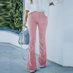 Walker Lange Stretch‑Cordhose in Rosa