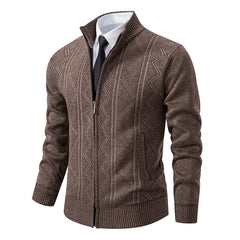 Sean - Strickjacke in Brun
