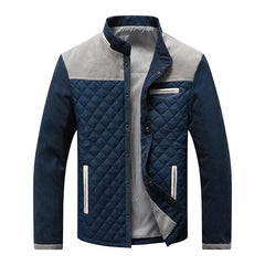 Leicht Gefüttert Übergangsjacke Herren | Elegant Steppjacke Kontrast in Grau