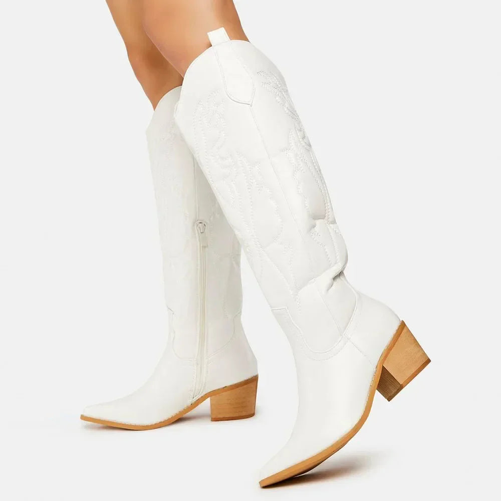 Kniehohe Cowboystiefel für Damen | Klassisch
