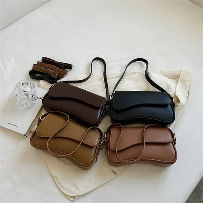 Juneesa - Flap Umhängetasche - Vintage Leder Mode