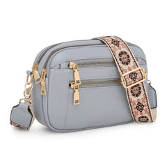 Violett | Finsk PU Leder Schultertasche in Hellblau