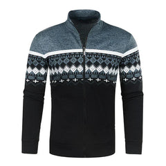 Luke | Zip-Up Vintage Cardigan in Blau