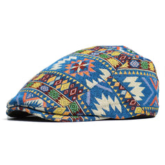 Lukas | Bunte Vintage Kappe im lässigen Retro Stil in Blau
