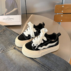 Cameron - Lässige Turnschuhe für Kinder - Plateau-Stil in Schwarz