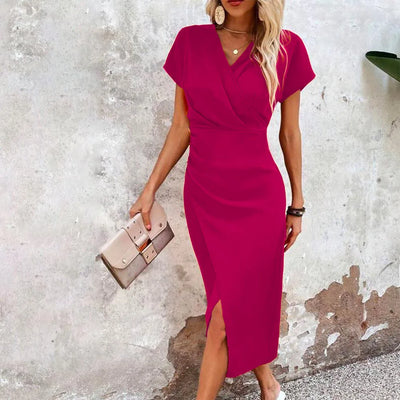 Vada - Lässiges kurzes Minikleid mit V-Ausschnitt für Damen