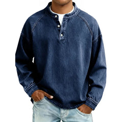 Laren - Vintage Button-down-Hemd mit Soft-Touch in Dunkelblau
