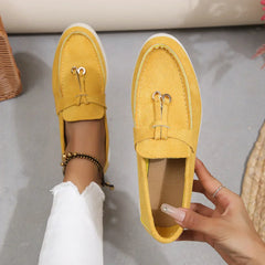 Faye - Flache, lässige Schuhe in Gelb