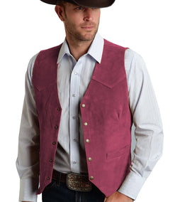Herren Trachtenhemd | Geknöpftes Vest in Rosa