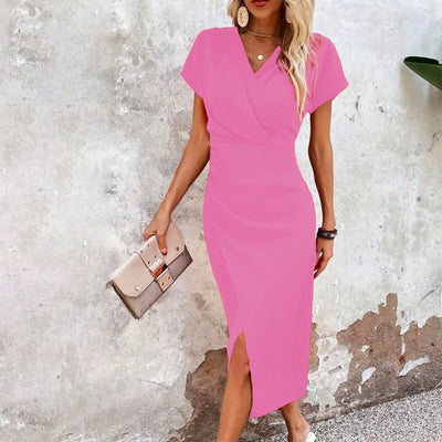 Vada - Lässiges kurzes Minikleid mit V-Ausschnitt für Damen