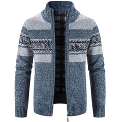 Gabriel | Zip-Up Vintage Cardigan in Blau-Grau