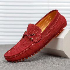 Giovanni | Atmungsaktive Lederschuhe in Rot