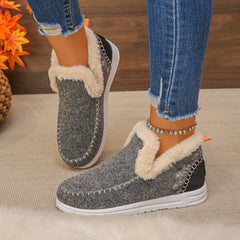WinterEase™ Sneakers mit Handgefertigter Verarbeitung und Weichem Plüschfutter / Premium-Komfort mit Modernem Design! in Grau