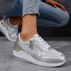 Stellara | Surge Orthopädische Plattform-Sneaker™ in Silber