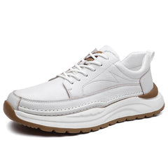 Klassische Leder Herrenschuhe in Weiß