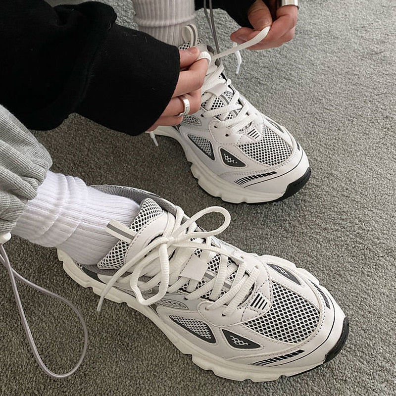 Chunky Retro-Mesh Turnschuhe für Herren