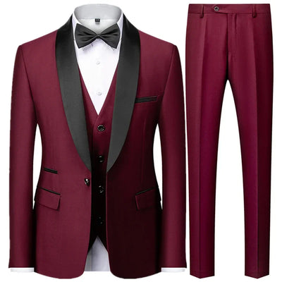 Herren 3-Dreiteiler Hochzeitsgast Anzug | Jacke, Weste und Hose